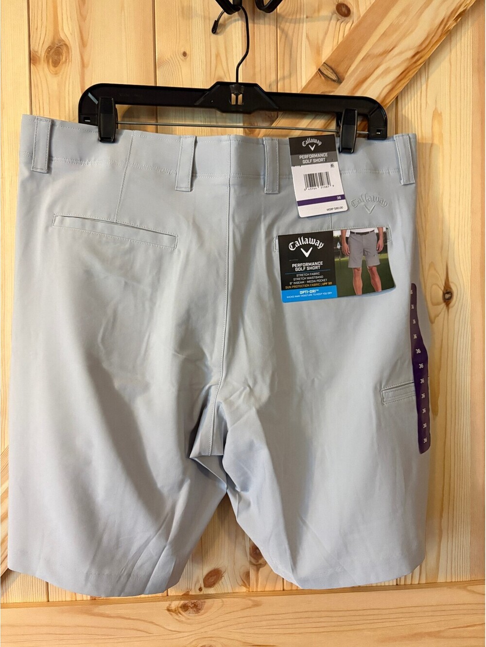 Callaway Performance Golf Shorts Size 36 Light Grayish Tan - Picture 3 of 10